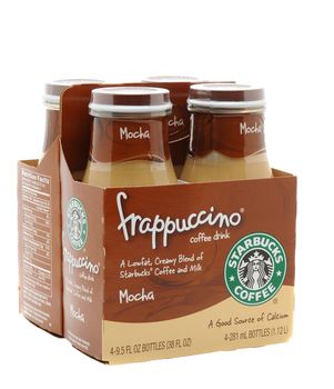 IRVINE, CA - January 11, 2013: A 4 pack of Starbucks Frappuccino Coffee Drink. Seattle based Starbucks is the largest coffeehouse company in the world, with over 20,000 stores in 62 countries.
