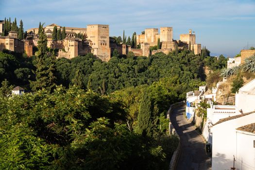 Alhambra palace from Sacromonte, Granada Spain