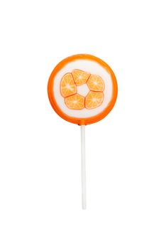 Colorful lollipop isolated on white background