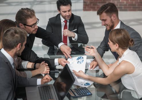 Business team in a meeting planning a strategy in the conference room