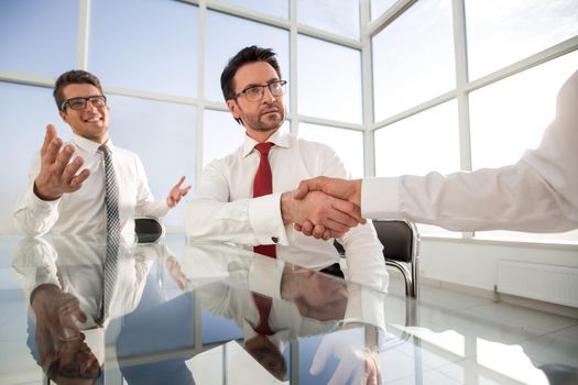 business partners shaking hands.business concept