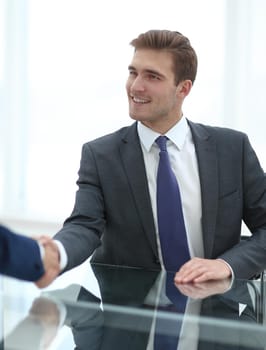 business handshake.photo with copy space