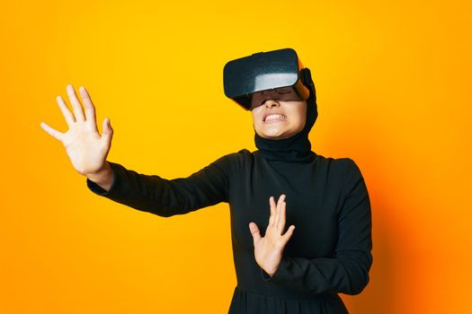 Muslim technology simulator device gaming isolated background. High quality photo