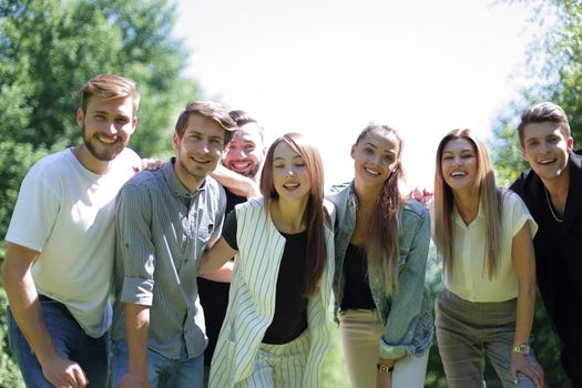 successful team of like-minded people. photo with copy space