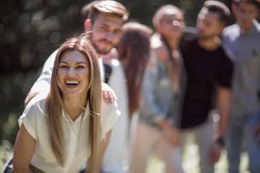 background image of a group of like-minded friends .photo with copy space
