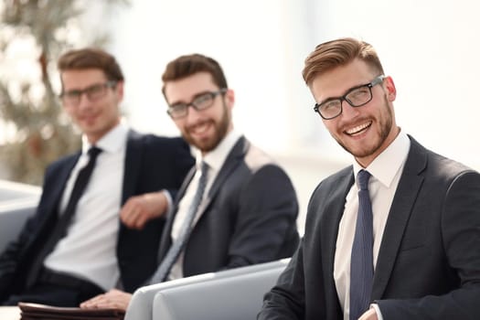 close up.a group of successful business people.photo with copy space