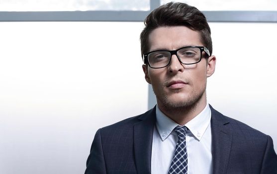 confident young businessman .photo with copy space