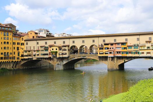 Ponte Vecchio bridge, florence architecture. Concept of last minute tours to Italy.