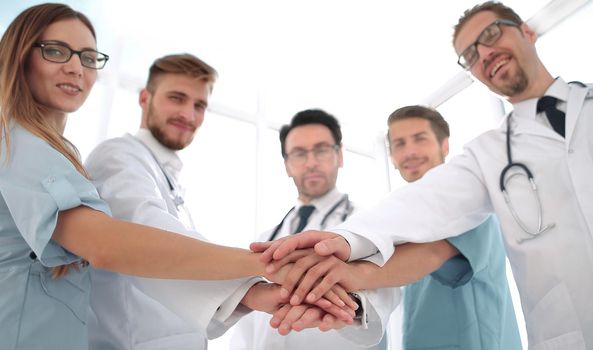 Teamwork in hospital for success work and trust in team