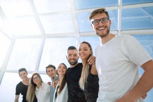 creative business team standing in a bright office.photo with copy space