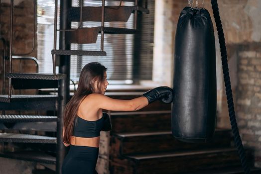 Woman boxing workout at the gym