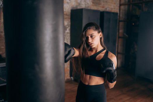 Woman boxing workout at the gym