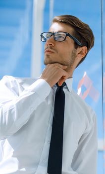 close up. dreams of a young businessman.the concept of a startup