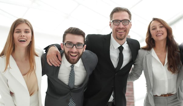 portrait of a successful young business team.success concept
