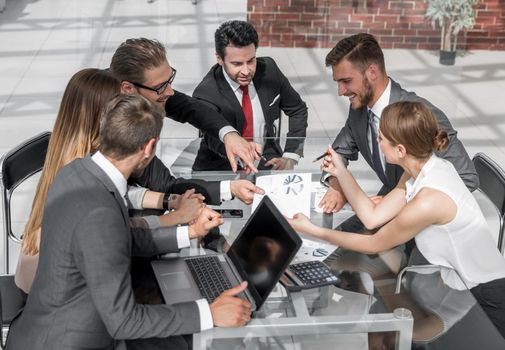 Business team in a meeting planning a strategy in the conference room