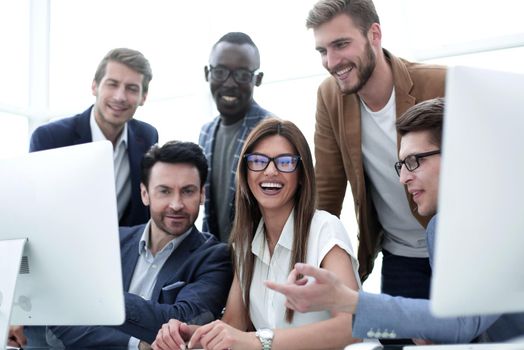 professional business team at the Desk.success concept