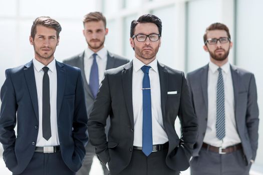 group of business people standing in the office.the concept of professionalism