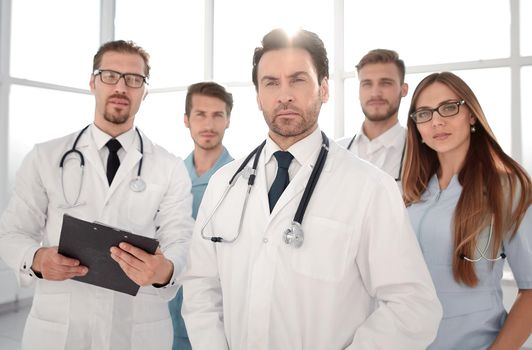 healthcare, hospital and medical concept - young team or group of doctors