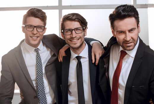 business colleagues standing together.photo with text space