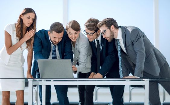 business team keeps track of online information.business and technology