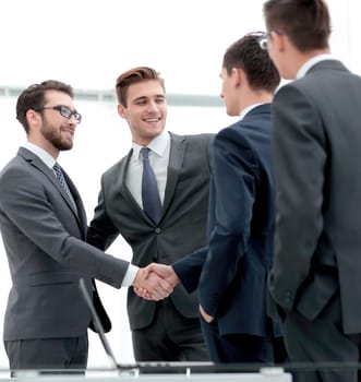handshake of business people.photo with copy space.