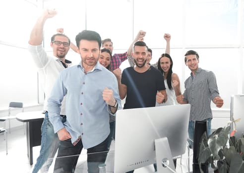 professional business team standing in a modern office.photo with copy space