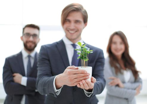 start-up.portrait of a successful young businessman . photo with copy space