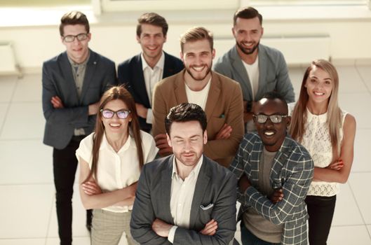 group of creative young people looking at the camera. the concept of success.