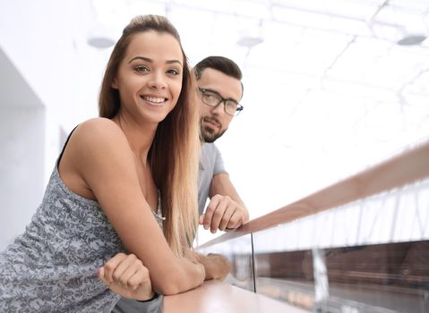 young couple spends leisure time together.photo with copy space