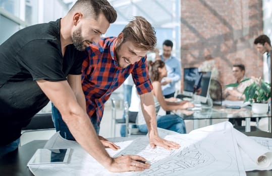 creative team works in the project office.photo with copy space