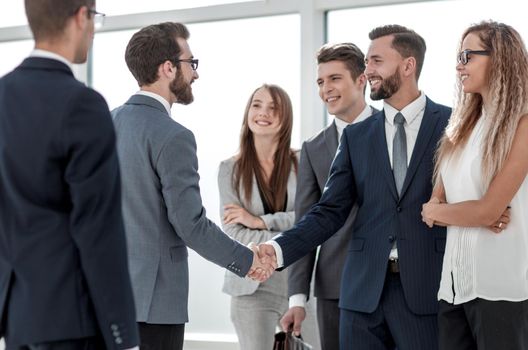 business meeting business partners in the office.business handshake