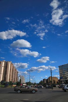 blue sky with dramatic clouds   (NIKON D80; 6.7.2007; 1/125 at f/9; ISO 100; white balance: Auto; focal length: 18 mm)