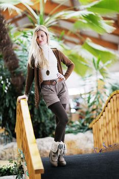 beautiful young woman student portrait while relax on coffee break