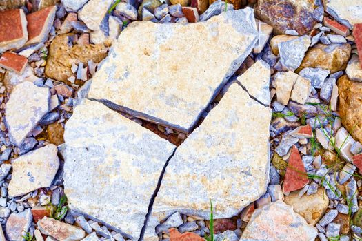 Close-up of an artificial stone structure. Background for design.