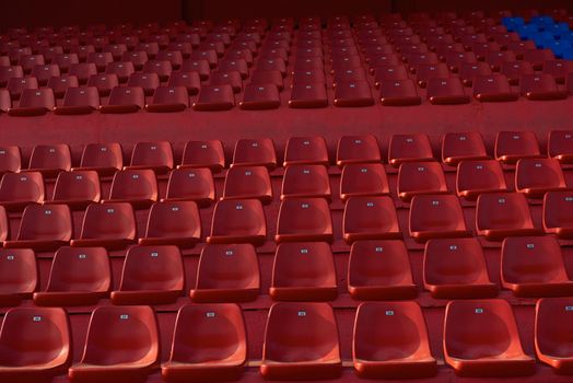 red stadium seat row wallpaper chairs empty