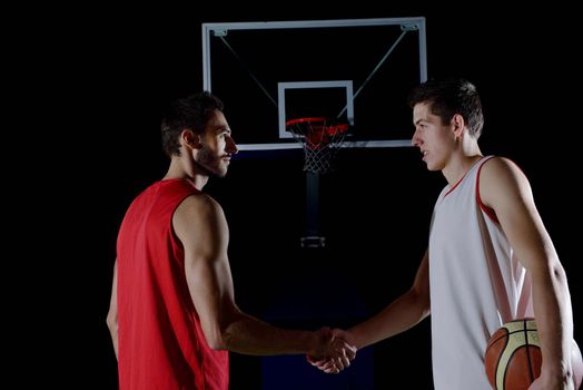 basketball game sport player in action isolated on black background