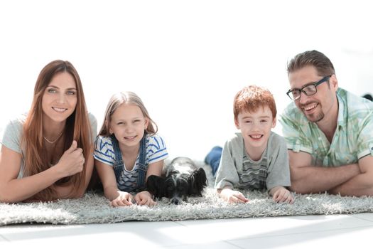 portrait of a happy modern family.photo with copy space
