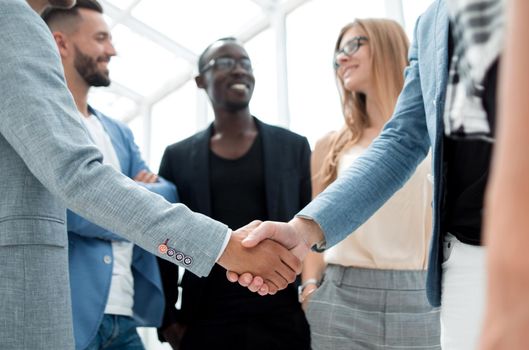 Business Man. Business handshake and business people