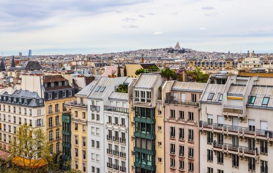 View of Paris city in spring. France. April 2019