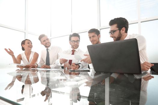 young business team at a business meeting in the conference room.the concept of teamwork