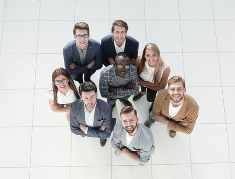 top view.image of a group of successful young businessmen.photo with text space