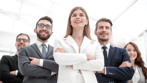 successful business team standing in the office.photo with copy space