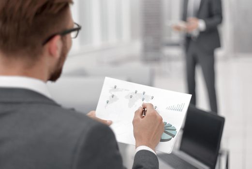 close up.businessman discussing financial report. photo with copy space