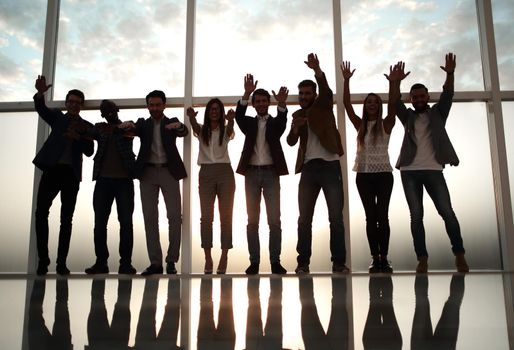 group of happy young people . the concept of employment