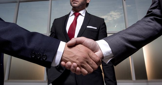 business partners shake hands.business concept