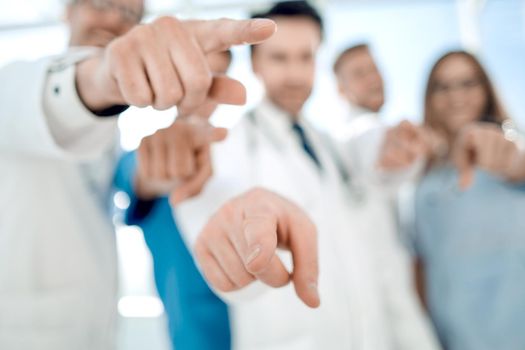 Doctors show gesture "you"
