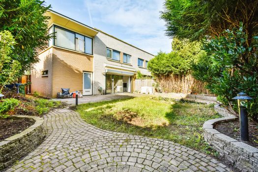 Beautiful landscape of the courtyard of the house