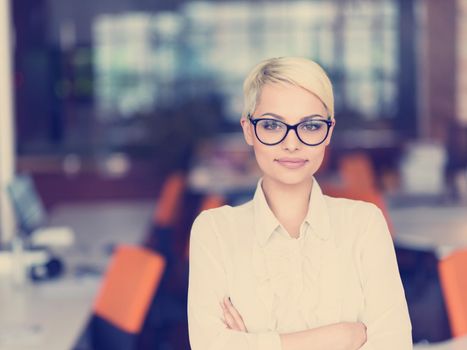 Portrait Of Successful Businesswoman Entrepreneur At Busy startup Office