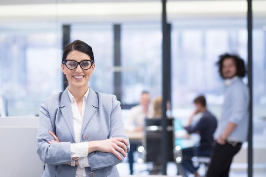 Portrait Of Successful Businesswoman Entrepreneur At Busy startup Office