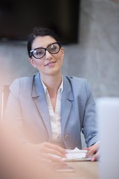 Portrait Of Successful Businesswoman Entrepreneur At Busy startup Office